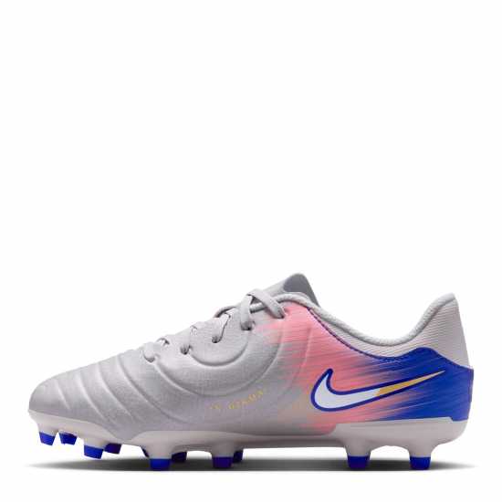 Nike Tiempo Legend 10 Academy Juniors Firm Ground Football Boots Сиво/Синьо 