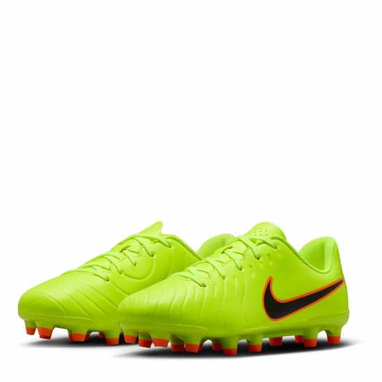 Nike Tiempo Legend 10 Club Juniors Firm Ground Football Boots Волт/Кримсън 