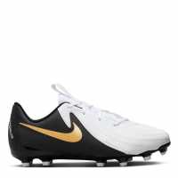 Nike Phantom Gx Ii Academy Junior Firm Ground Football Boots White/Blk/Gold Детски футболни бутонки