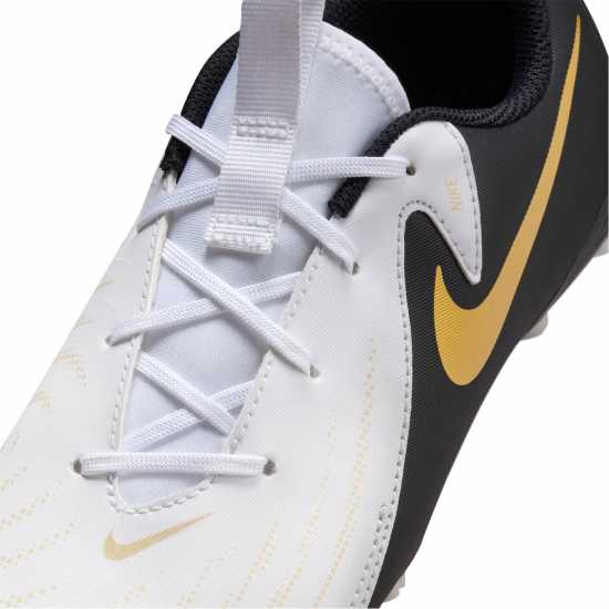 Nike Phantom Gx Ii Academy Junior Firm Ground Football Boots White/Blk/Gold Детски футболни бутонки