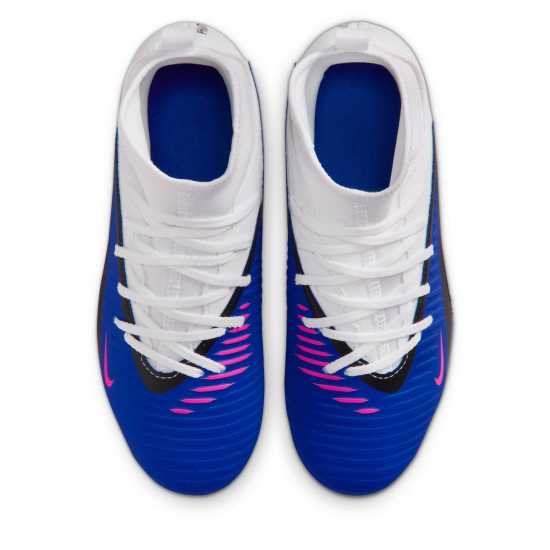 Nike Phantom 6 Club Juniors Multi-Ground Football Boots Blue/Wht/Pink 