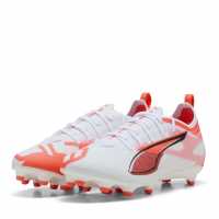 Puma Ultra Pro Junior Firm Ground Football Boots White/Red Формула Пакет