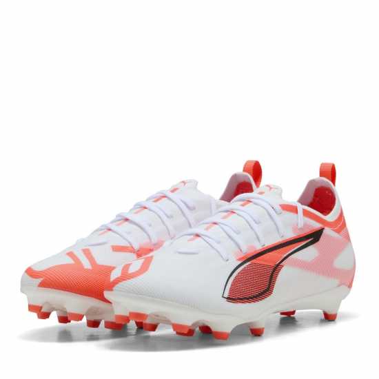 Puma Ultra Pro Junior Firm Ground Football Boots White/Red Формула Пакет