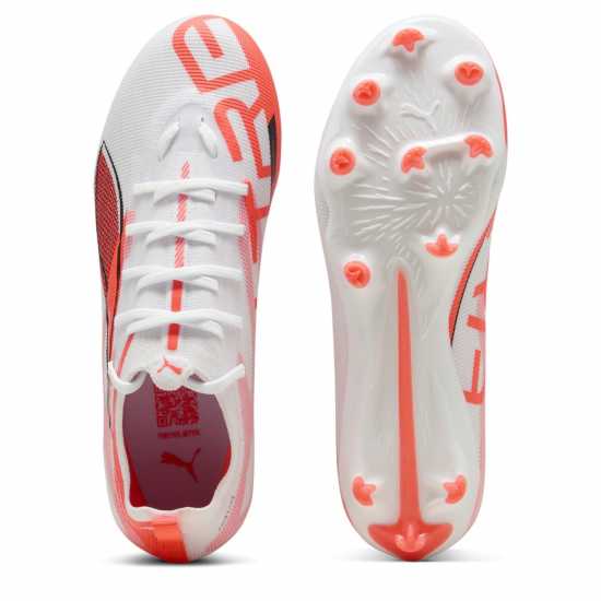 Puma Ultra Pro Junior Firm Ground Football Boots White/Red Формула Пакет