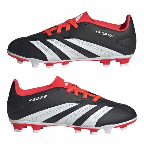 Adidas Predator 24 Club Junior Flexible Ground Football Boots Black/White/Red 