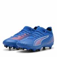 Puma Ultra 5 Match Juniors Firm Ground Football Boots Blue/White Детски футболни бутонки