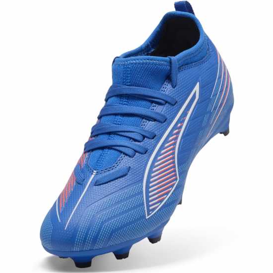 Puma Ultra 5 Match Juniors Firm Ground Football Boots Blue/White Детски футболни бутонки