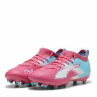 Puma Ultra 5 Match Juniors Firm Ground Football Boots Blue/White Детски футболни бутонки