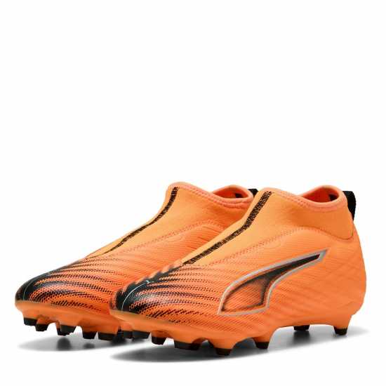 Puma Ultra 5 Match Laceless Junior Firm Ground Football Boots Оранжево/Черно 