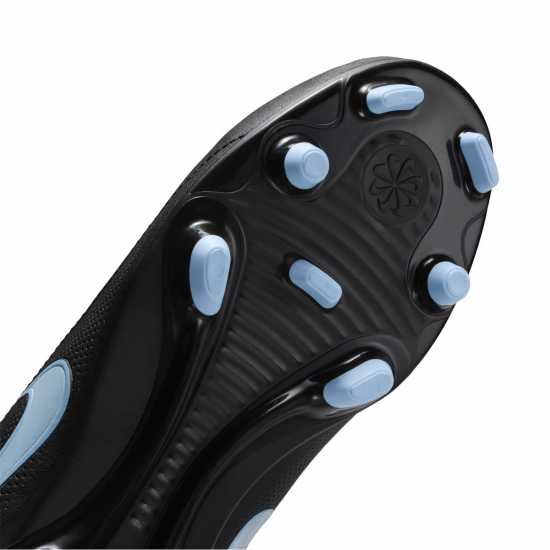 Nike Tiempo Club Junior Firm Ground Football Boots Black/Blue Nike Tiempo Club Junior Firm Ground Football Boots Black/Blue