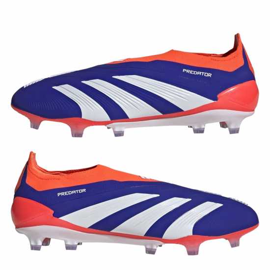 Adidas Predator Elite Laceless Juniors Firm Ground Football Boots бистър син 