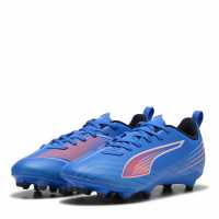 Puma Ultra 6 Match Juniors Firm Ground Football Boots Синьо/Бяло 