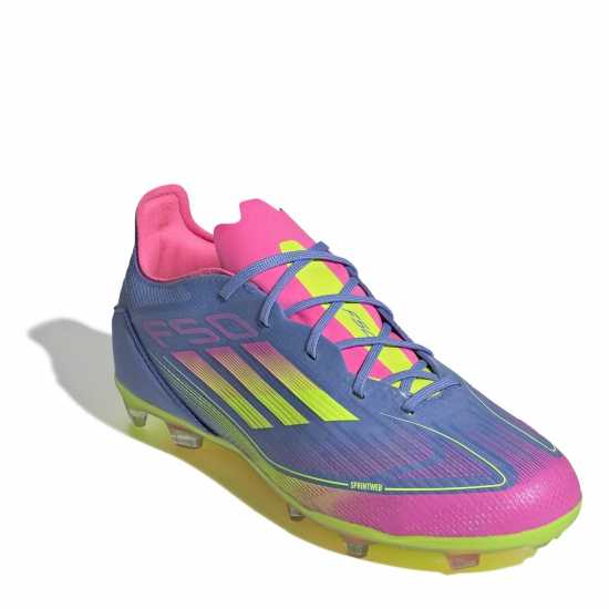 Adidas F50 Elite Juniors Firm Ground Football Boots Син/Лимон 