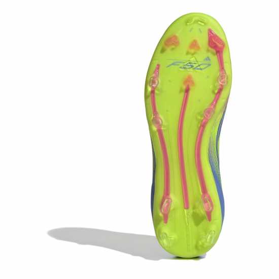Adidas F50 Elite Juniors Firm Ground Football Boots Син/Лимон 