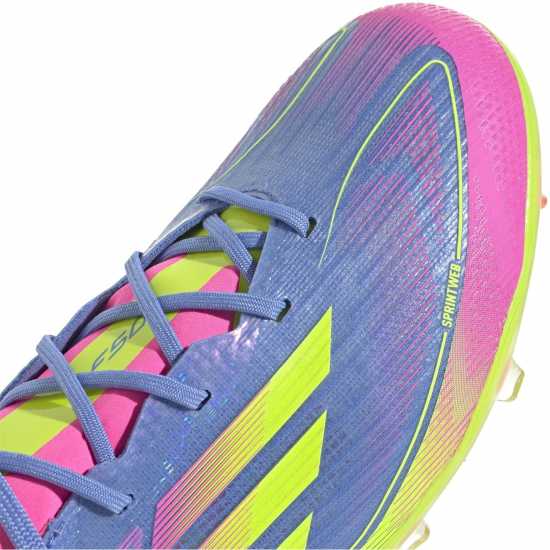 Adidas F50 Elite Juniors Firm Ground Football Boots Син/Лимон 