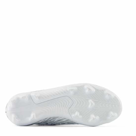 New Balance Balance Furon V8 White Silver Firm Ground Football Boots Boys  