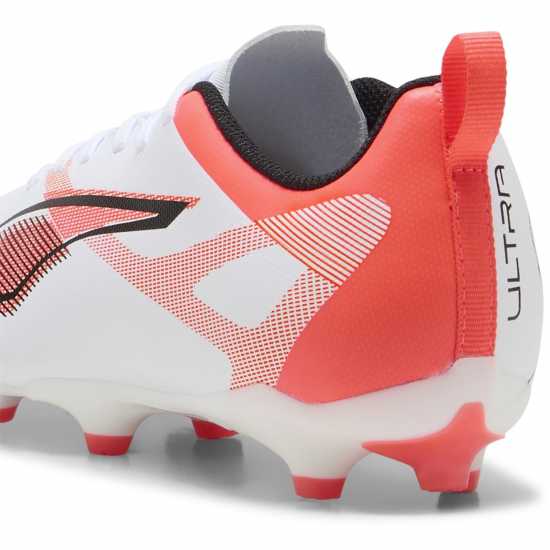 Puma Детски Футболни Бутонки Ultra Play Firm Ground Football Boots Juniors Бяло/Червено Детски футболни бутонки
