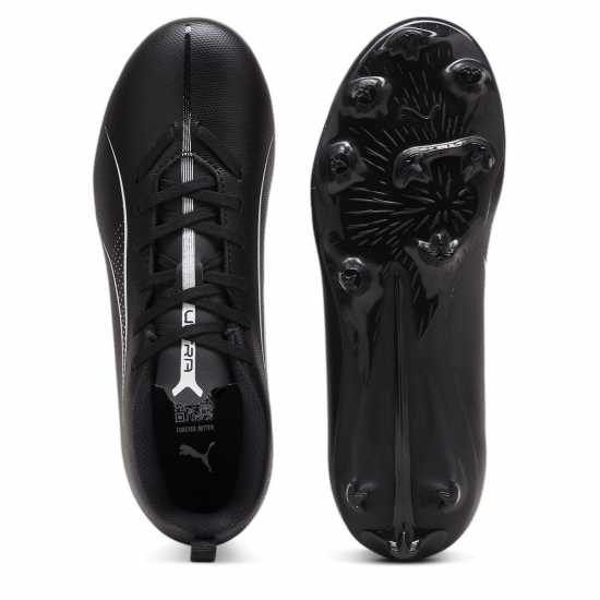 Puma Детски Футболни Бутонки Ultra Play Firm Ground Football Boots Juniors Черно/Бяло Детски футболни бутонки