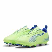 Puma Детски Футболни Бутонки Ultra Play Firm Ground Football Boots Juniors Зелено/Бяло/Синьо Детски футболни бутонки