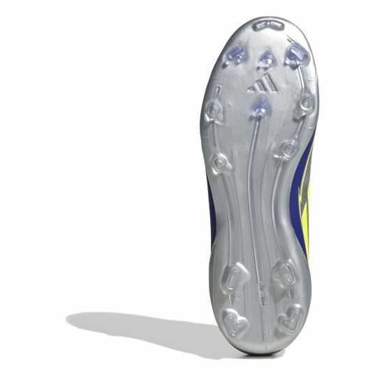 Adidas F50 League Junior Firm Ground Football Boots Silver/Blue Adidas F50 League Junior Firm Ground Football Boots Silver/Blue