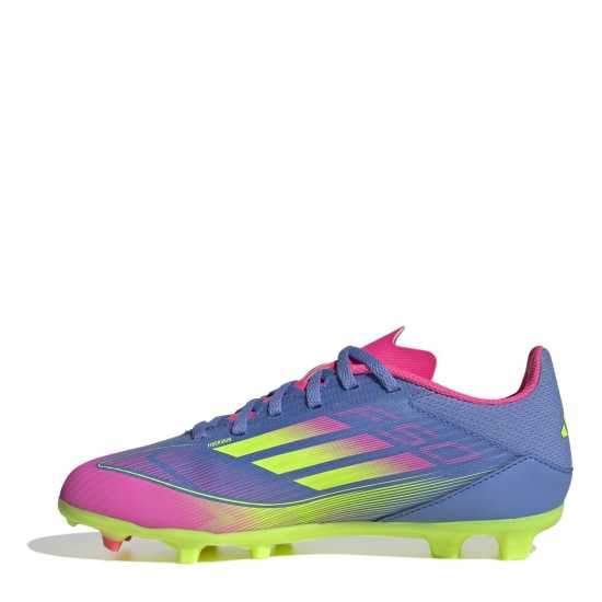 Adidas F50 League Junior Firm Ground Football Boots Син/Лимон 