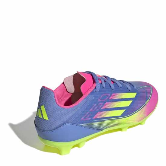 Adidas F50 League Junior Firm Ground Football Boots Син/Лимон 