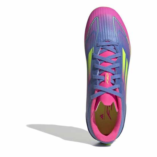 Adidas F50 League Junior Firm Ground Football Boots Син/Лимон 