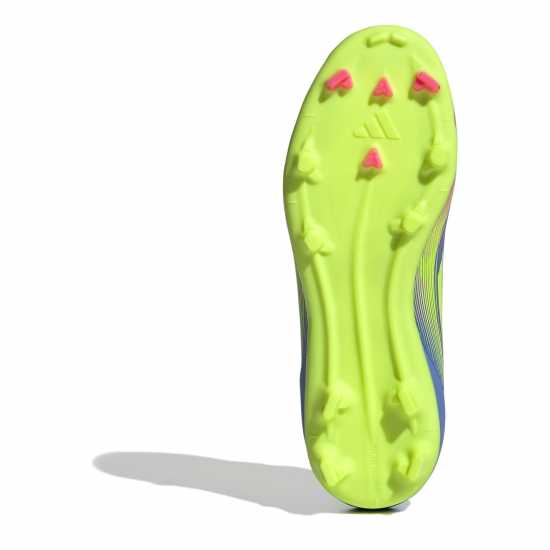 Adidas F50 League Junior Firm Ground Football Boots Син/Лимон 