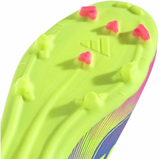 Adidas F50 League Junior Firm Ground Football Boots Син/Лимон 
