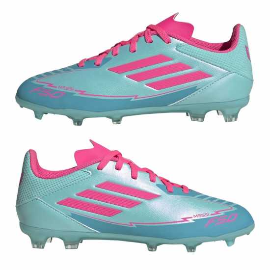Adidas F50 League Junior Firm Ground Football Boots Синьо/Розово Adidas F50 League Junior Firm Ground Football Boots Синьо/Розово