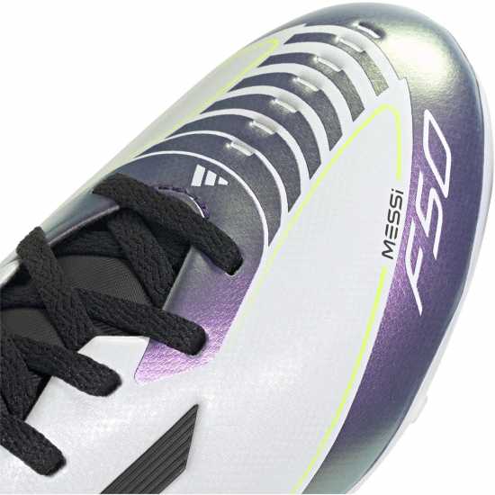Adidas F50 League Junior Firm Ground Football Boots Бяло/Лилаво Adidas F50 League Junior Firm Ground Football Boots Бяло/Лилаво