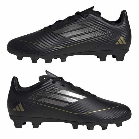 Adidas F50 Club Juniors Firm Ground Football Boots Черно/сребро Футболни стоножки