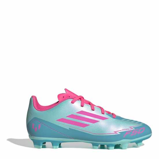 Adidas F50 Club Juniors Firm Ground Football Boots Blue/Pink 