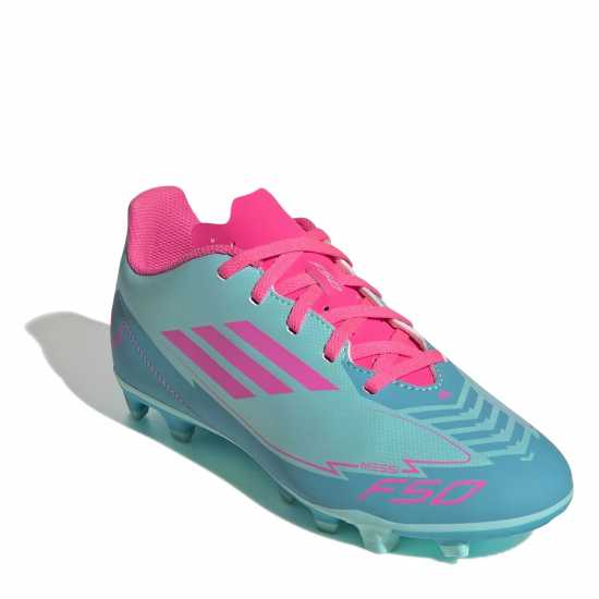 Adidas F50 Club Juniors Firm Ground Football Boots Blue/Pink 