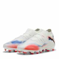 Puma Future 8 Pro Junior Artificial Ground Football Boots White/Black/Red Детски футболни бутонки
