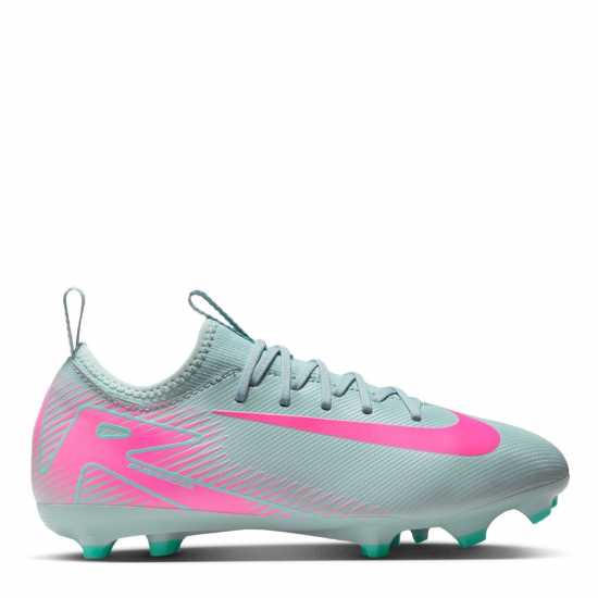 Nike Zoom Mercurial Vapor 16 Juniors Firm Ground Football Boots Сиво/Розово Детски футболни бутонки