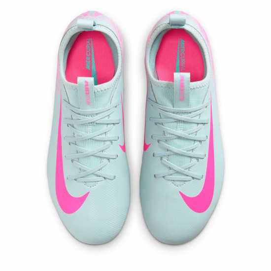 Nike Zoom Mercurial Vapor 16 Juniors Firm Ground Football Boots Сиво/Розово Детски футболни бутонки