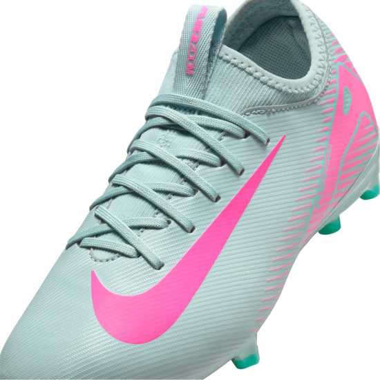 Nike Zoom Mercurial Vapor 16 Juniors Firm Ground Football Boots Сиво/Розово Детски футболни бутонки