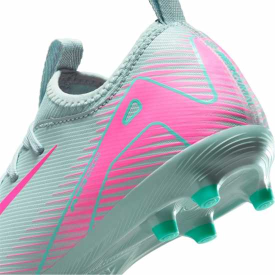 Nike Zoom Mercurial Vapor 16 Juniors Firm Ground Football Boots Сиво/Розово Детски футболни бутонки