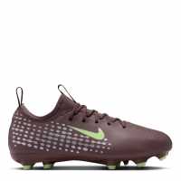 Nike Zoom Mercurial Vapor 16 Juniors Firm Ground Football Boots Plum/Silver 