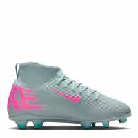 Nike Mercurial Superfly 10 Junior Firm Ground Football Boots Сиво/Розово Детски футболни бутонки