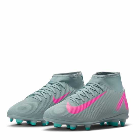 Детски футболни бутонки Nike Mercurial Superfly 10 Junior Firm Ground Football Boots Сиво/Розово Nike Mercurial Superfly 10 Junior Firm Ground Football Boots Сиво/Розово Детски футболни бутонки