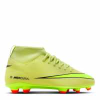Nike Mercurial Superfly 10 Junior Firm Ground Football Boots Волт/Кримсън 