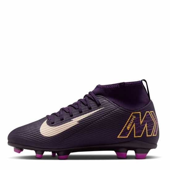 Nike Mercurial Superfly 10 Junior Firm Ground Football Boots Лилаво/Кремаво Детски футболни бутонки
