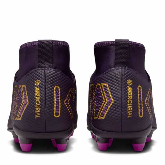 Nike Mercurial Superfly 10 Junior Firm Ground Football Boots Лилаво/Кремаво Детски футболни бутонки