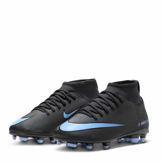 Nike Mercurial Superfly 10 Junior Firm Ground Football Boots Black/Blue Детски футболни бутонки