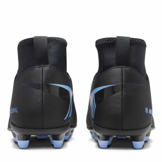 Nike Mercurial Superfly 10 Junior Firm Ground Football Boots Black/Blue Детски футболни бутонки