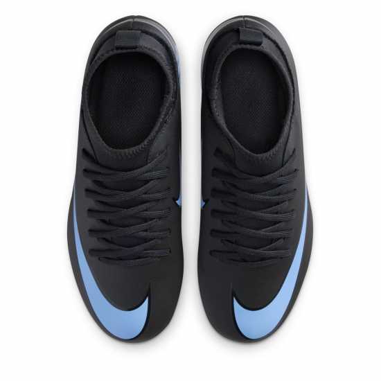 Nike Mercurial Superfly 10 Junior Firm Ground Football Boots Black/Blue Детски футболни бутонки