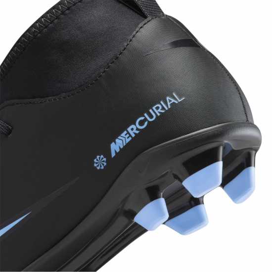 Nike Mercurial Superfly 10 Junior Firm Ground Football Boots Black/Blue Детски футболни бутонки