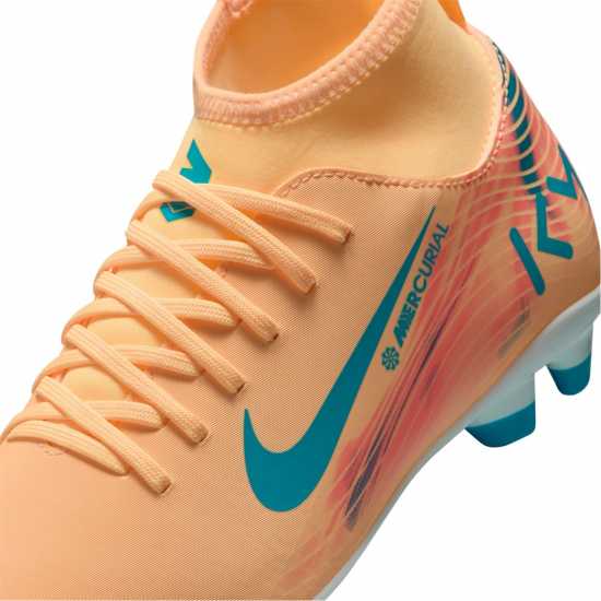 Nike Mercurial Superfly 10 Junior Firm Ground Football Boots Оранжево/Диня 